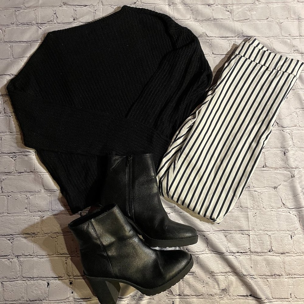 Striped, H&M, Fabric Pants, Size 4